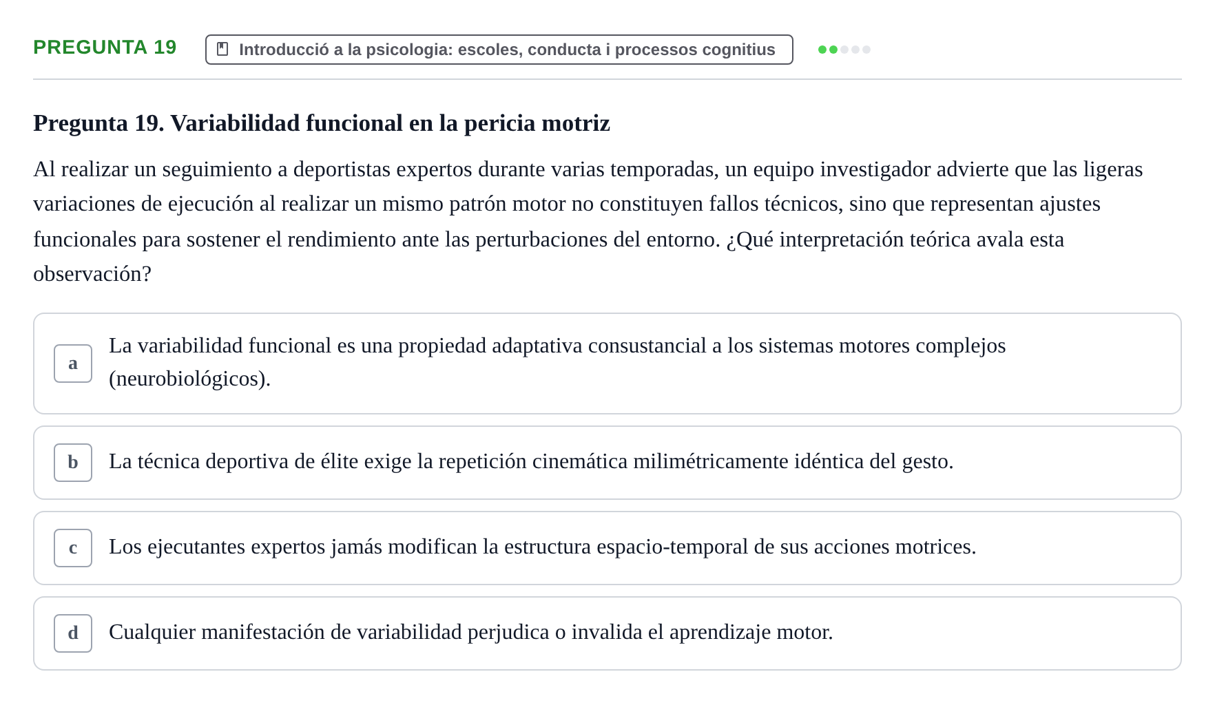 Enunciado: Pregunta 19