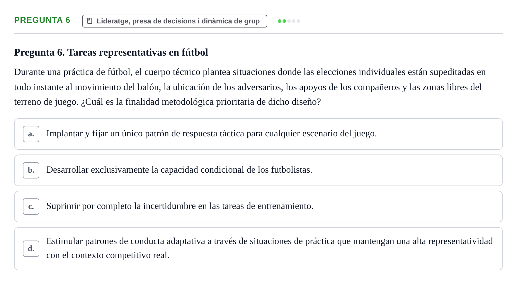 Enunciado: Pregunta 6
