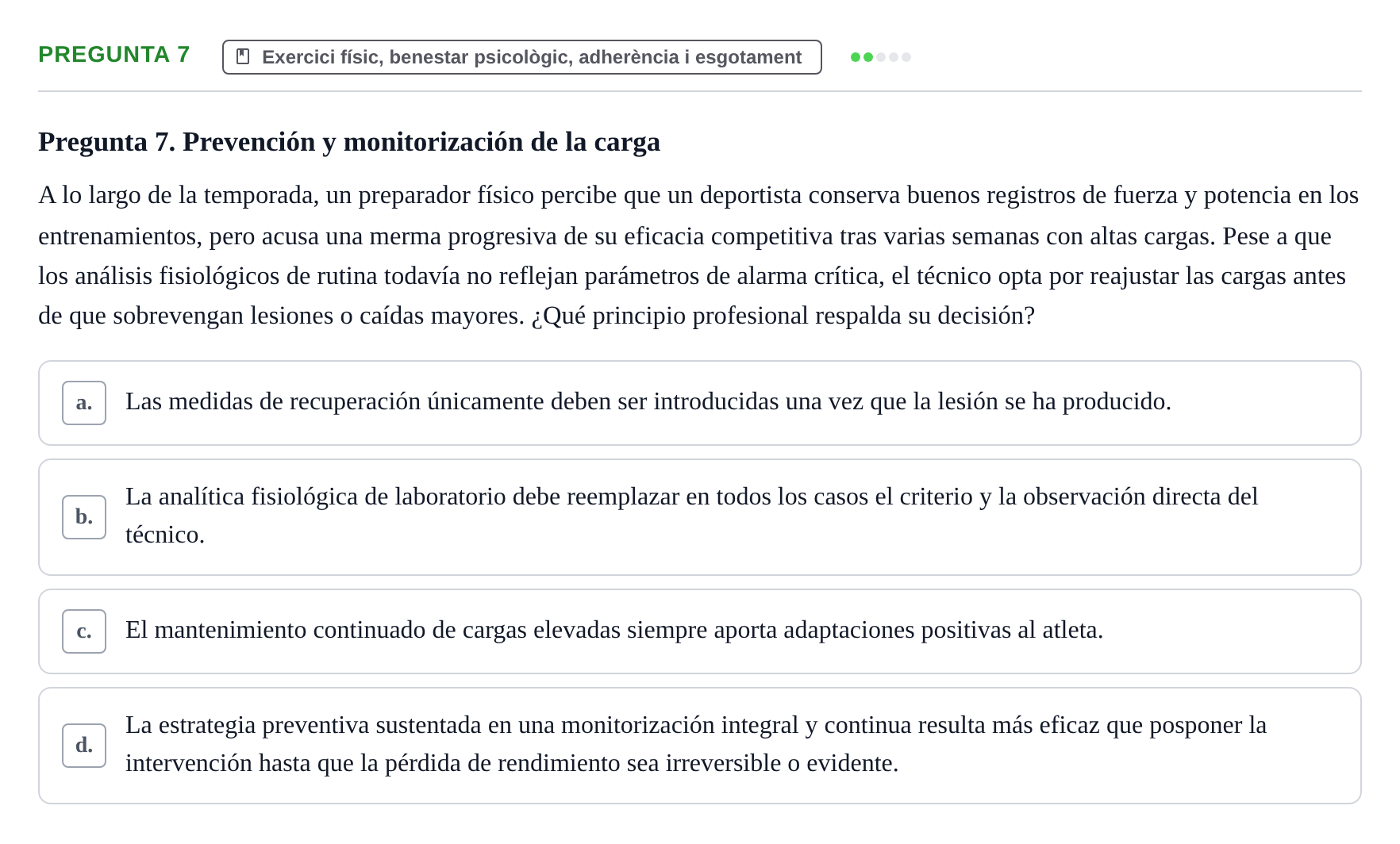 Enunciado: Pregunta 7