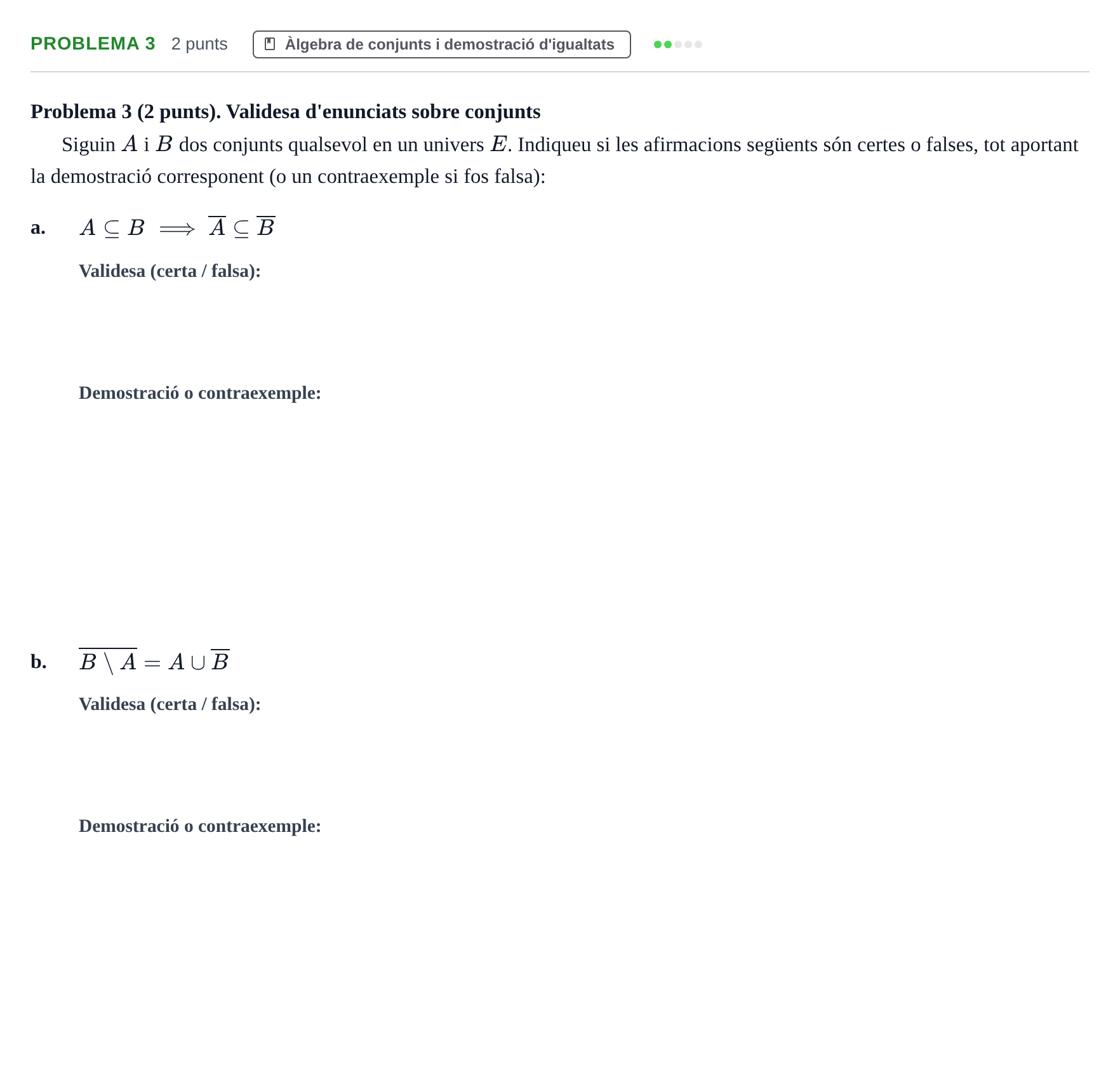Enunciado: Problema 3 · Álgebra UDL 2020