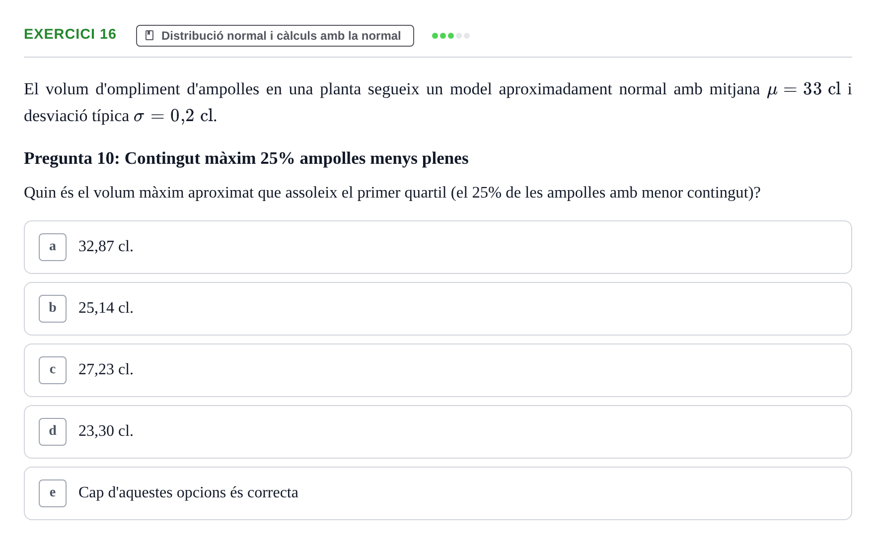 Enunciado: Problema 16 · Anàlisi de Dades UPF Test en classe 2