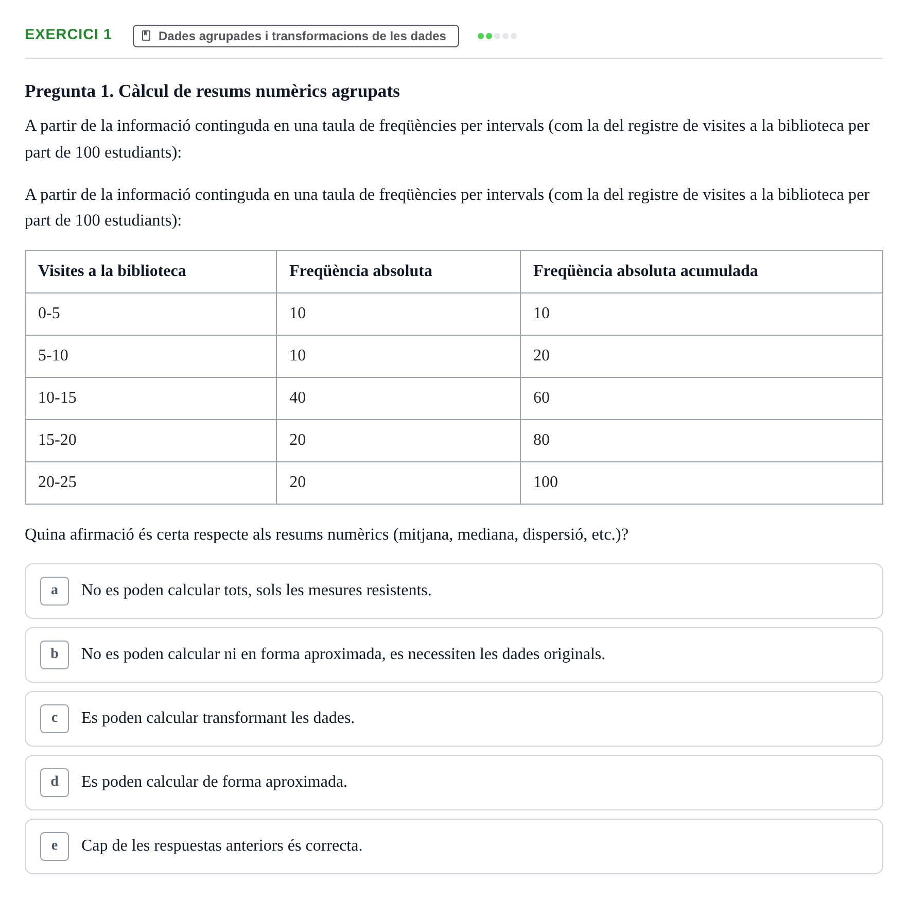 Enunciado: Problema 1 · Anàlisi de Dades UPF Test en classe 2