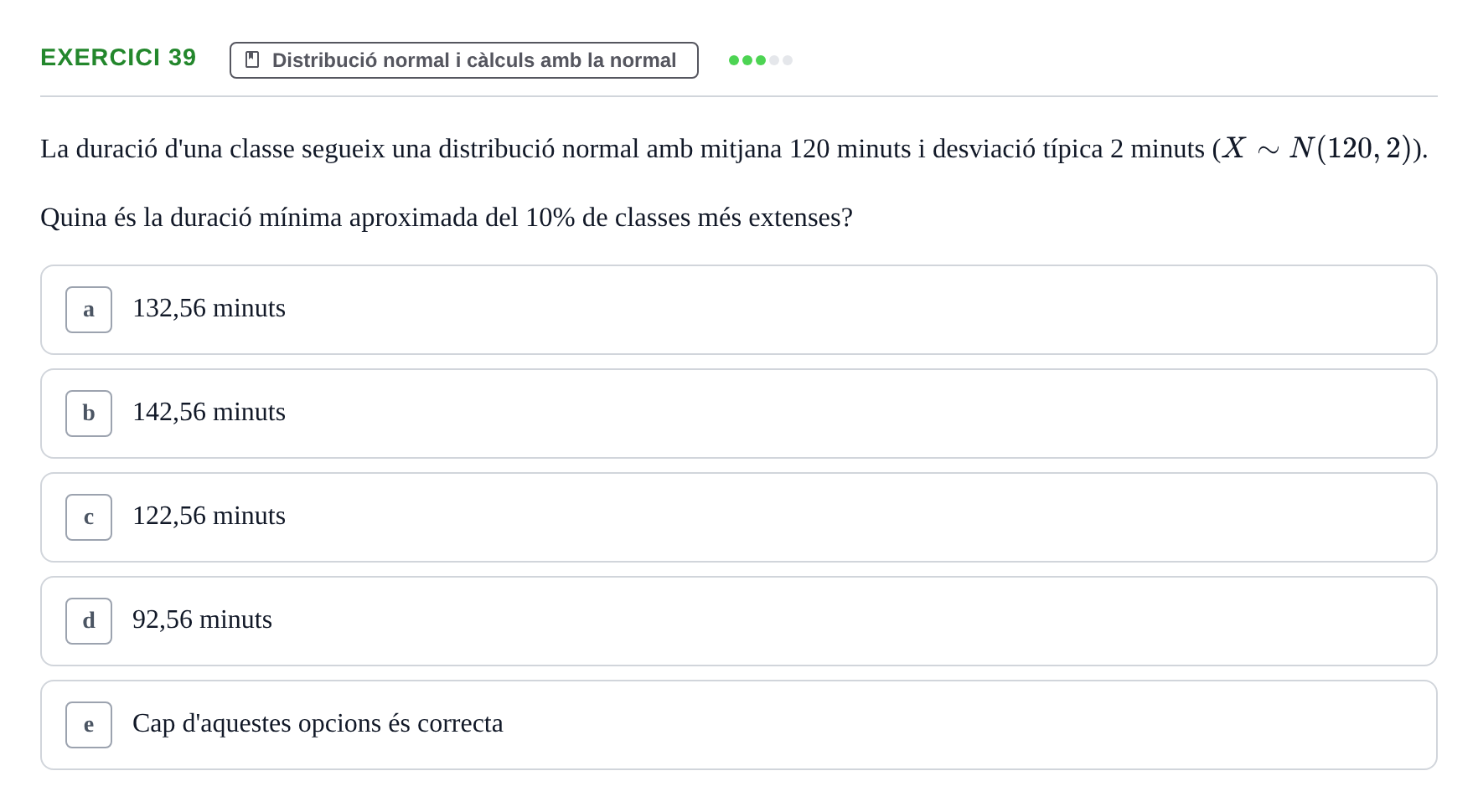 Enunciado: Problema 39 · Anàlisi de Dades UPF Test en classe 2