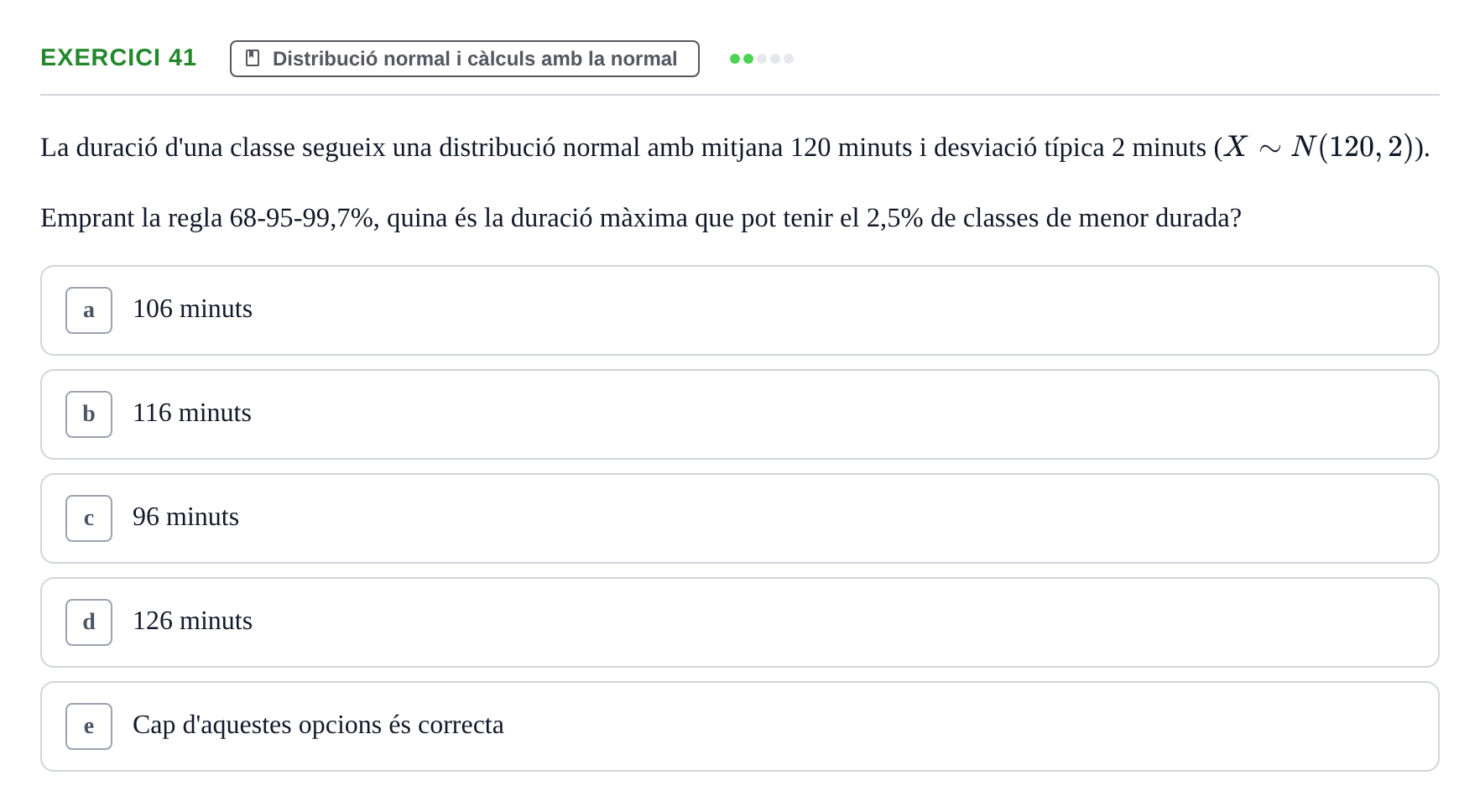 Enunciado: Problema 41 · Anàlisi de Dades UPF Test en classe 2