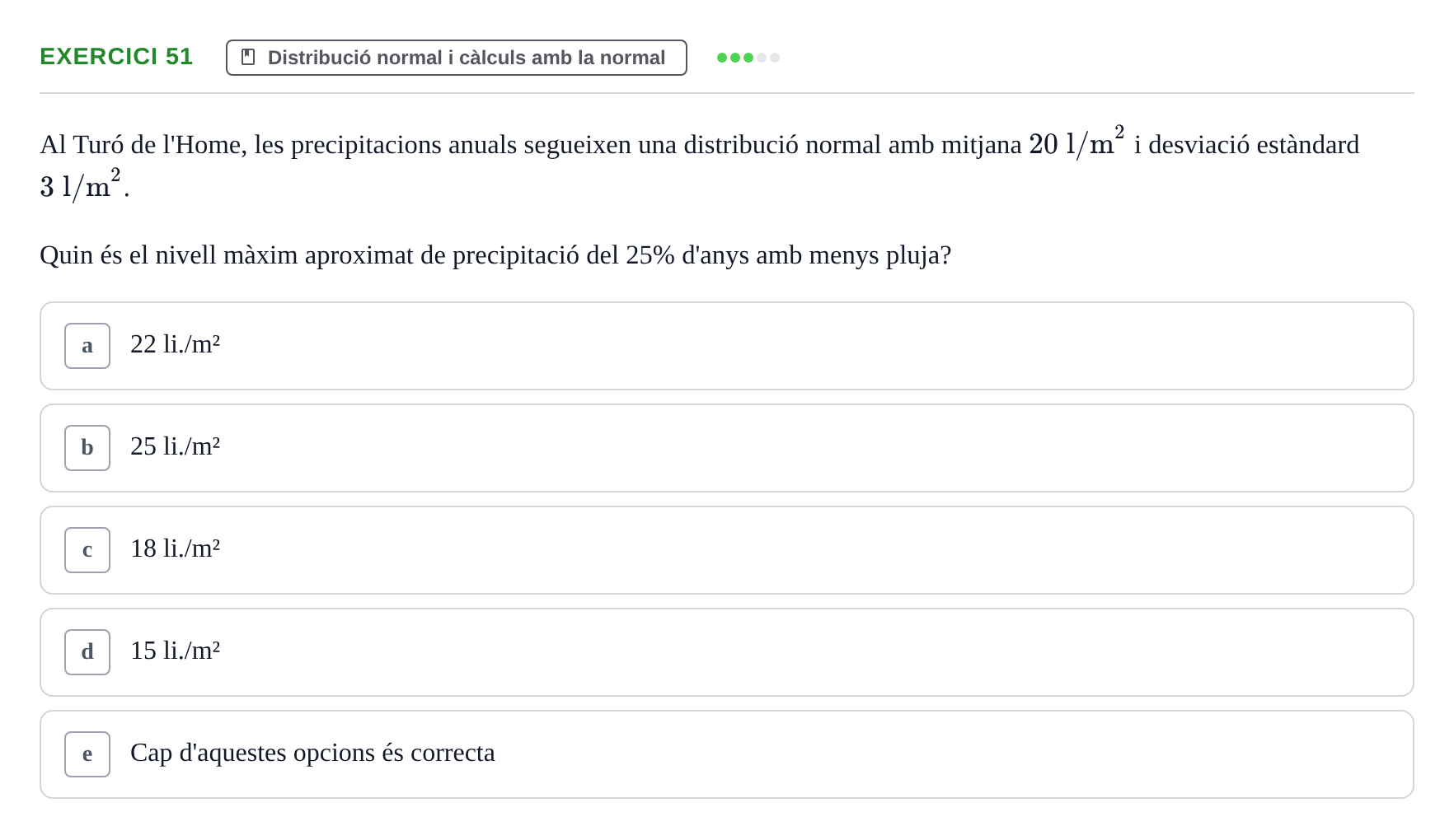 Enunciado: Problema 51 · Anàlisi de Dades UPF Test en classe 2