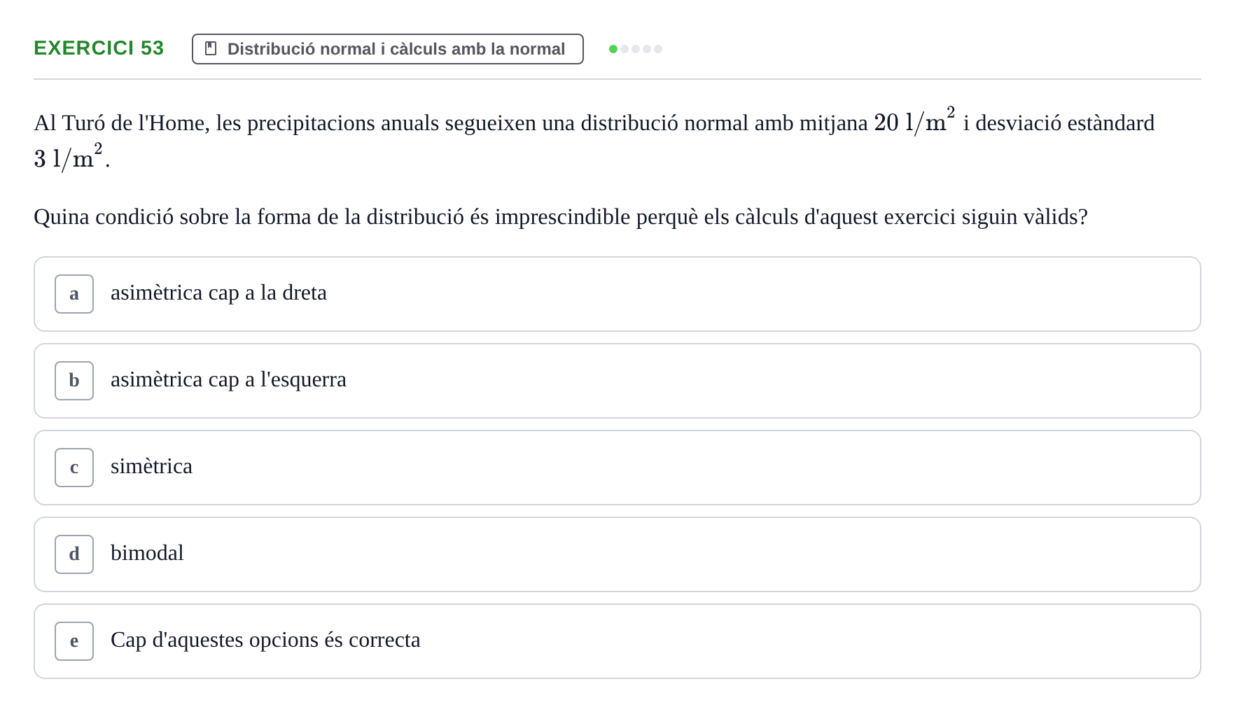 Enunciado: Problema 53 · Anàlisi de Dades UPF Test en classe 2