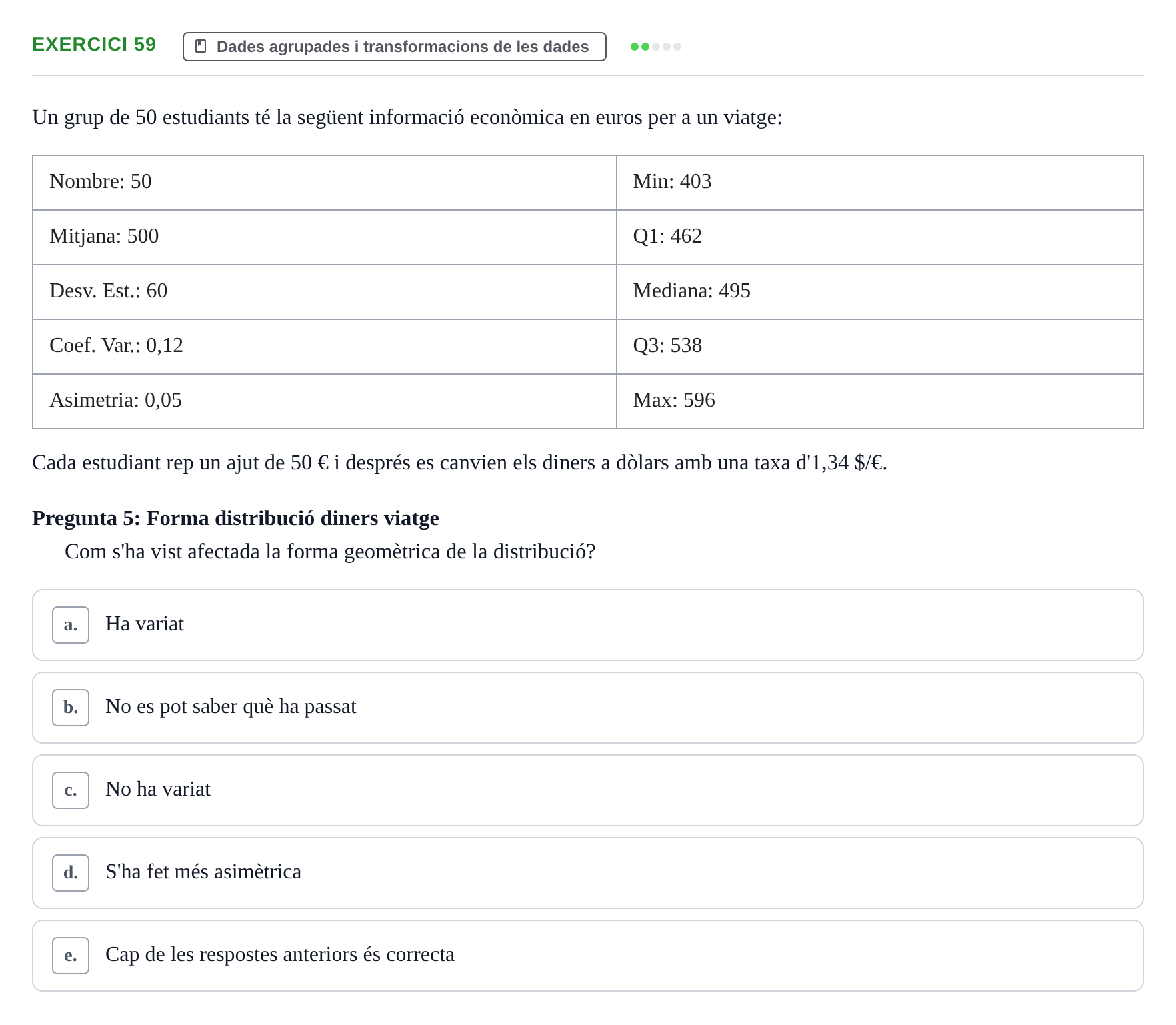 Enunciado: Problema 59 · Anàlisi de Dades UPF Test en classe 2