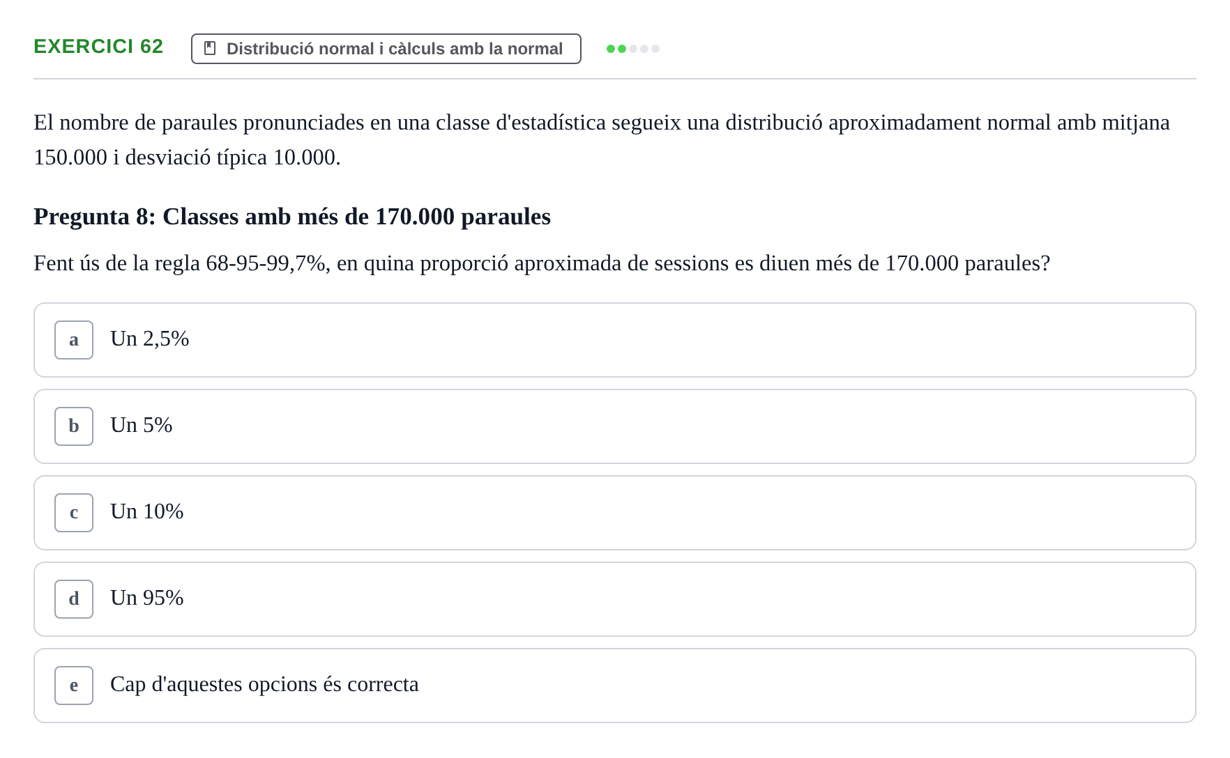 Enunciado: Problema 62 · Anàlisi de Dades UPF Test en classe 2