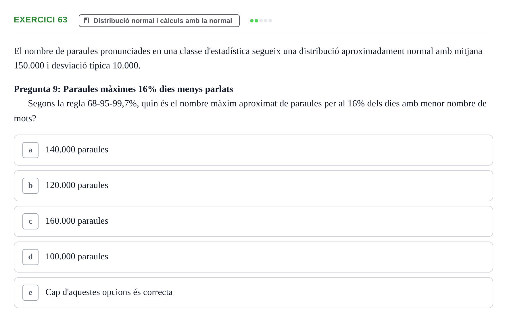 Enunciado: Problema 63 · Anàlisi de Dades UPF Test en classe 2
