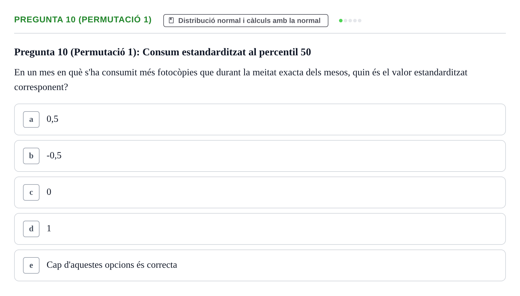 Enunciado: Pregunta 10 (Permutació 1) · Anàlisi de Dades UPF Test en classe 2 (Part 1)