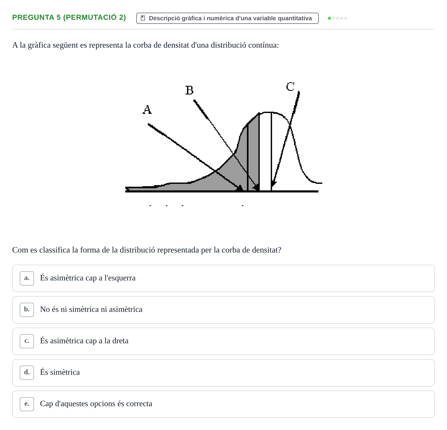 Enunciado: Pregunta 5 (Permutació 2) · Anàlisi de Dades UPF Test en classe 2 (Part 1)