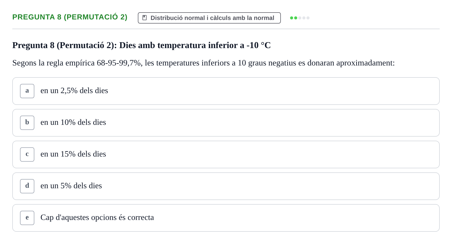 Enunciado: Pregunta 8 (Permutació 2) · Anàlisi de Dades UPF Test en classe 2 (Part 1)