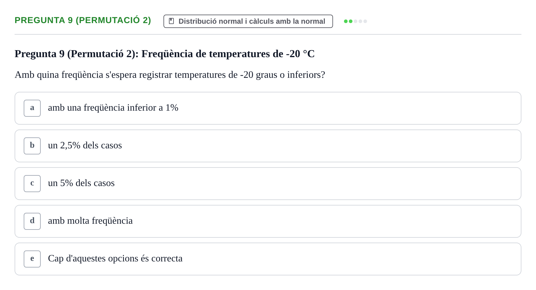 Enunciado: Pregunta 9 (Permutació 2) · Anàlisi de Dades UPF Test en classe 2 (Part 1)