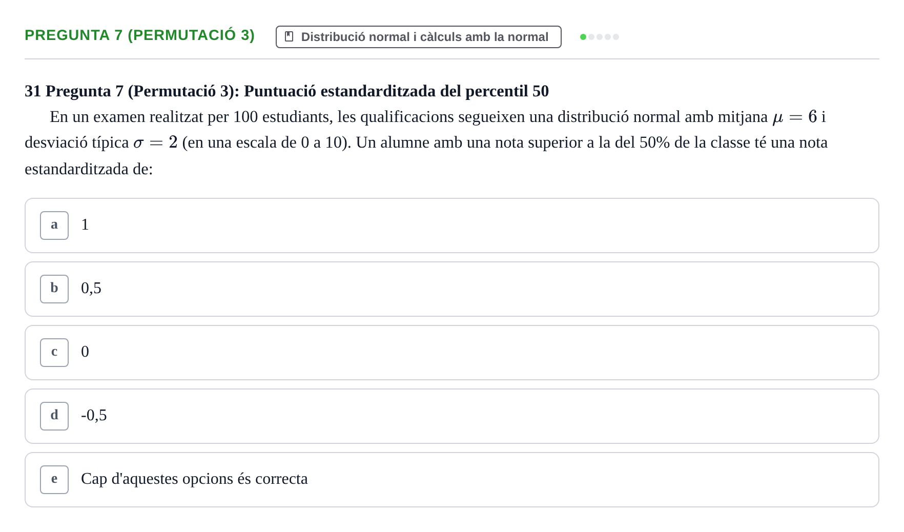 Enunciado: Pregunta 7 (Permutació 3) · Anàlisi de Dades UPF Test en classe 2 (Part 1)
