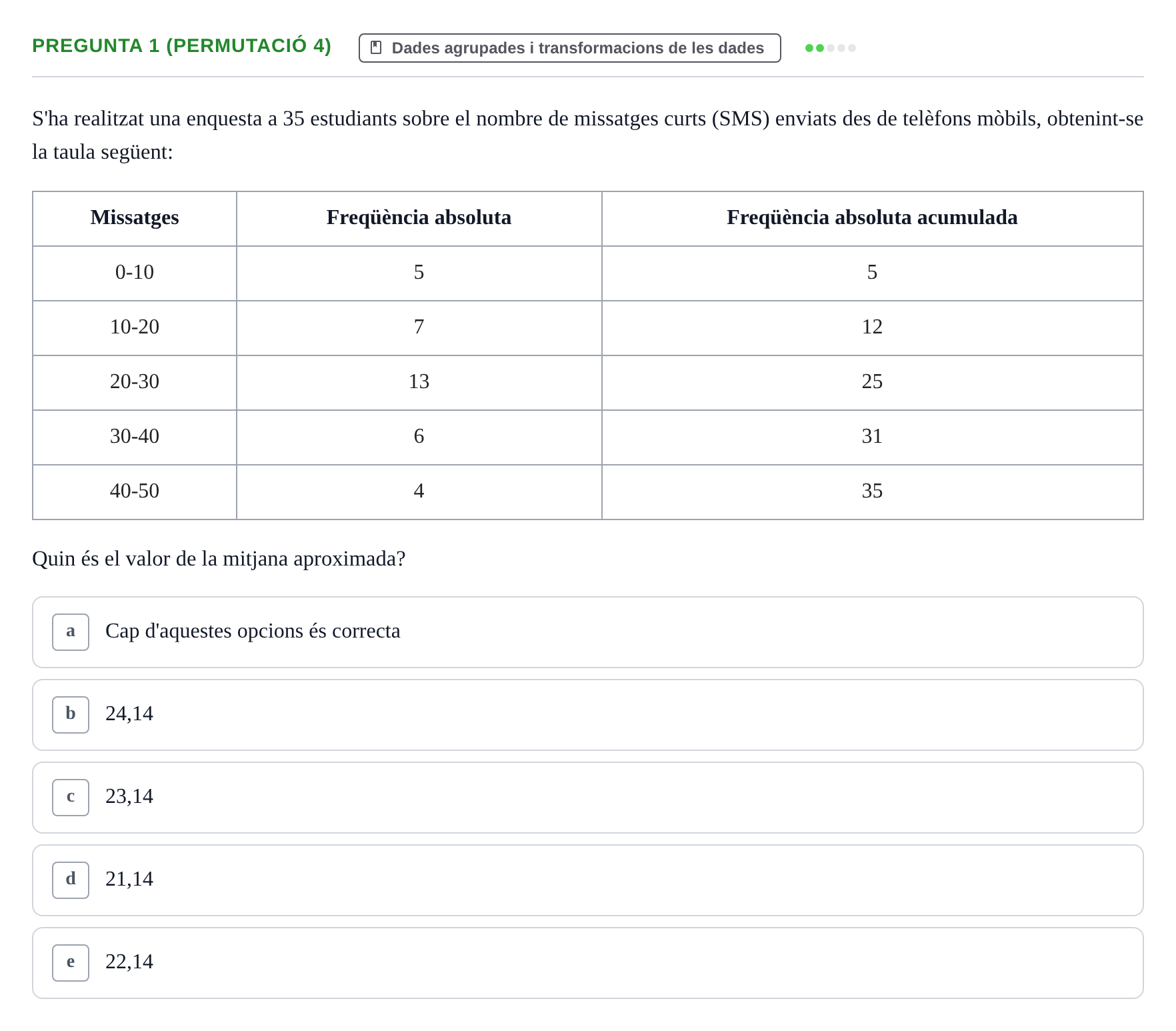 Enunciado: Pregunta 1 (Permutació 4) · Anàlisi de Dades UPF Test en classe 2 (Part 1)