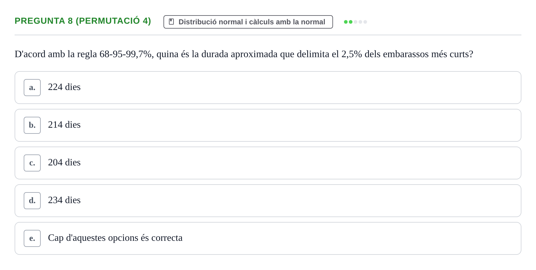 Enunciado: Pregunta 8 (Permutació 4) · Anàlisi de Dades UPF Test en classe 2 (Part 1)