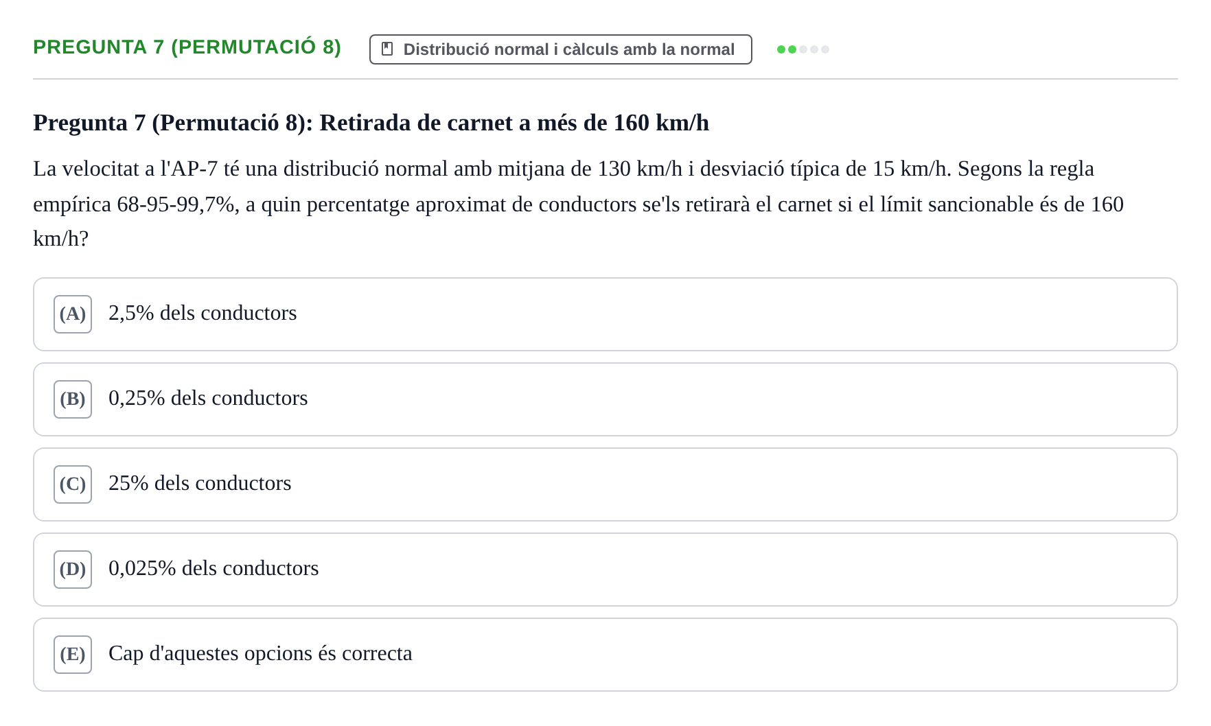 Enunciado: Pregunta 7 (Permutació 8) · Anàlisi de Dades UPF Test en classe 2 (Part 1)
