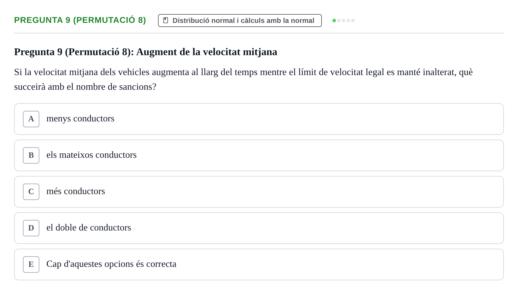 Enunciado: Pregunta 9 (Permutació 8) · Anàlisi de Dades UPF Test en classe 2 (Part 1)