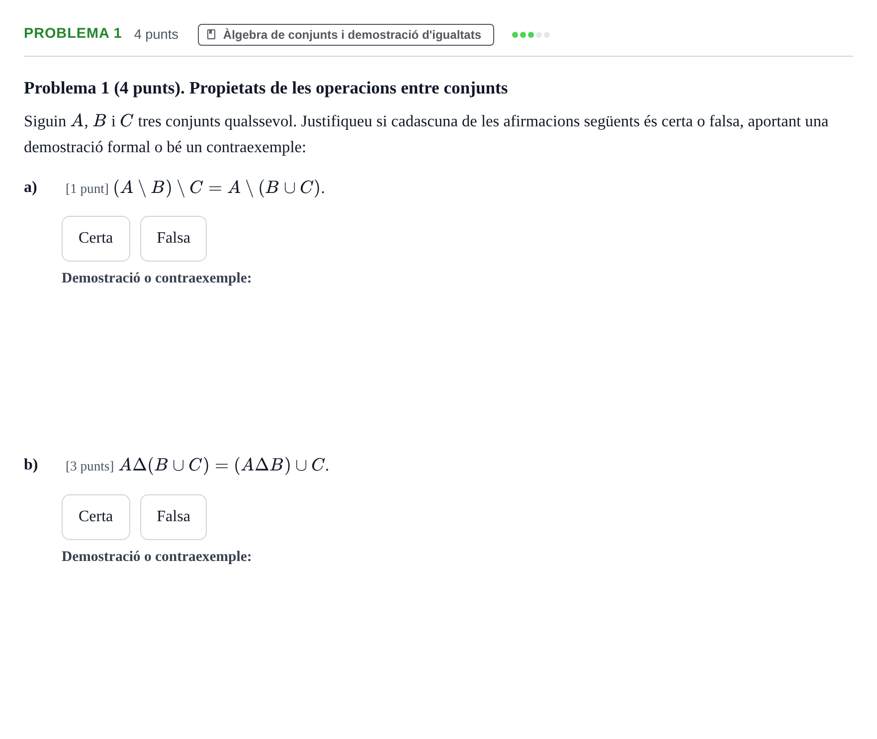Enunciado: Problema 1 · Álgebra UDL 2021