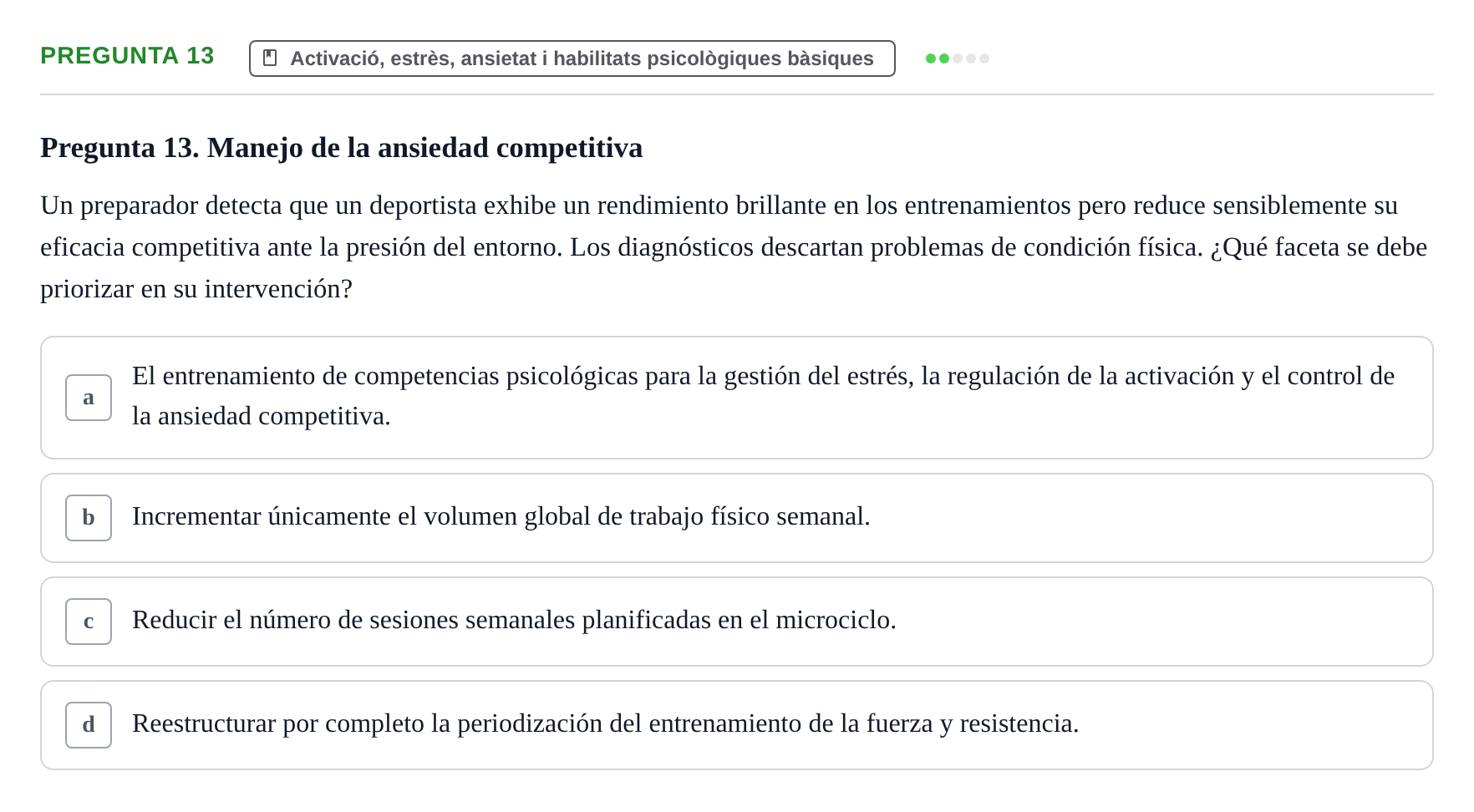 Enunciado: Pregunta 13