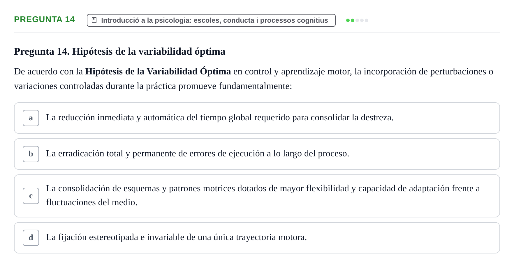 Enunciado: Pregunta 14