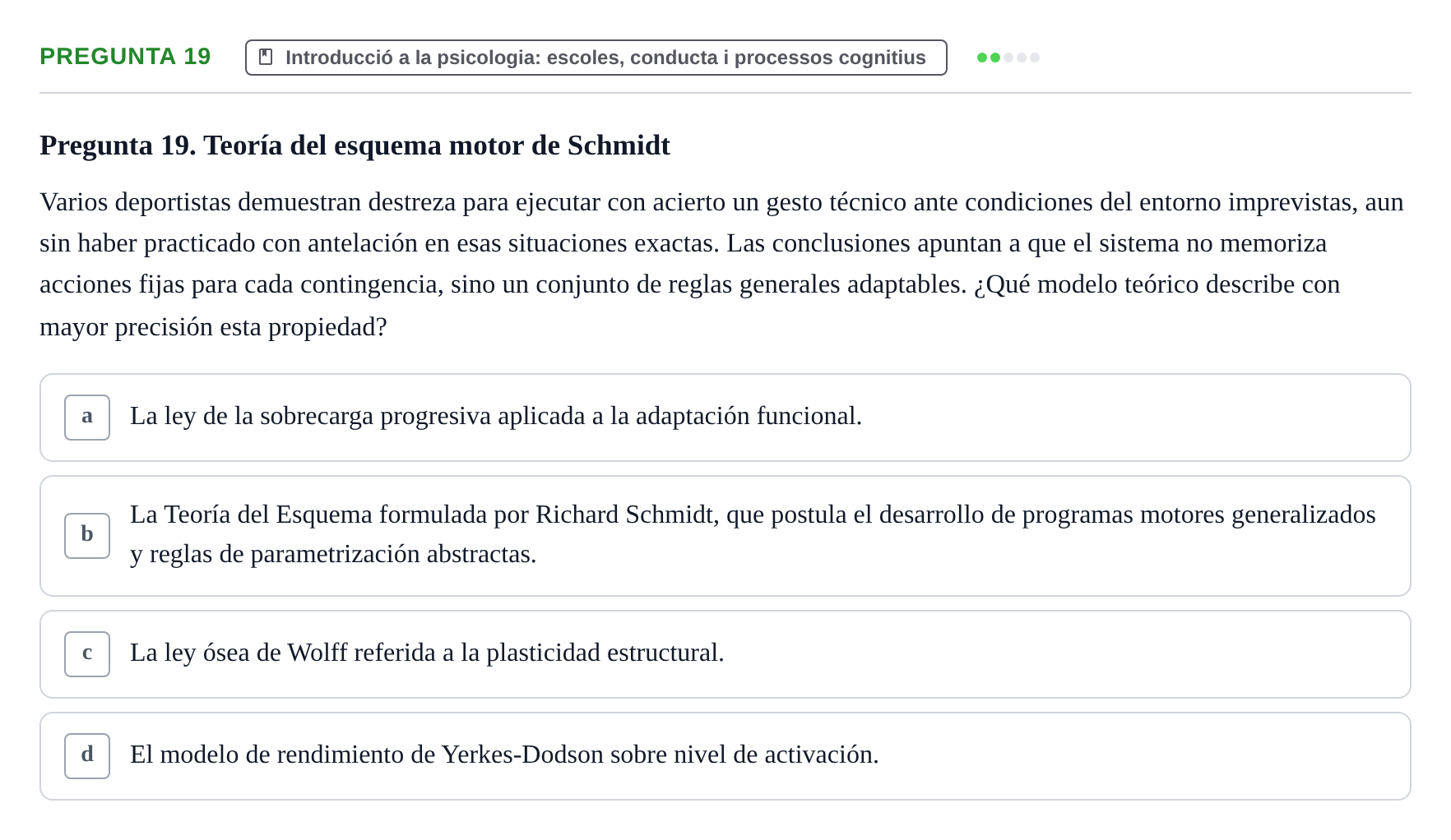 Enunciado: Pregunta 19