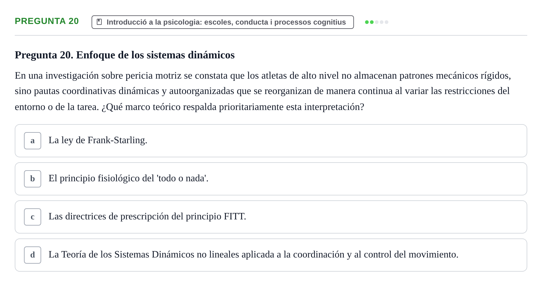 Enunciado: Pregunta 20
