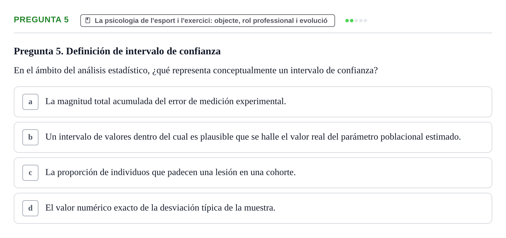 Enunciado: Pregunta 5