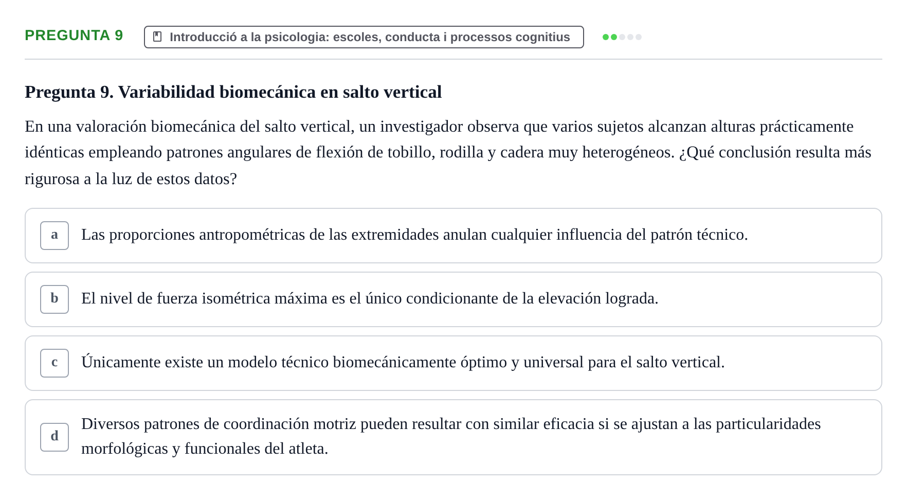 Enunciado: Pregunta 9