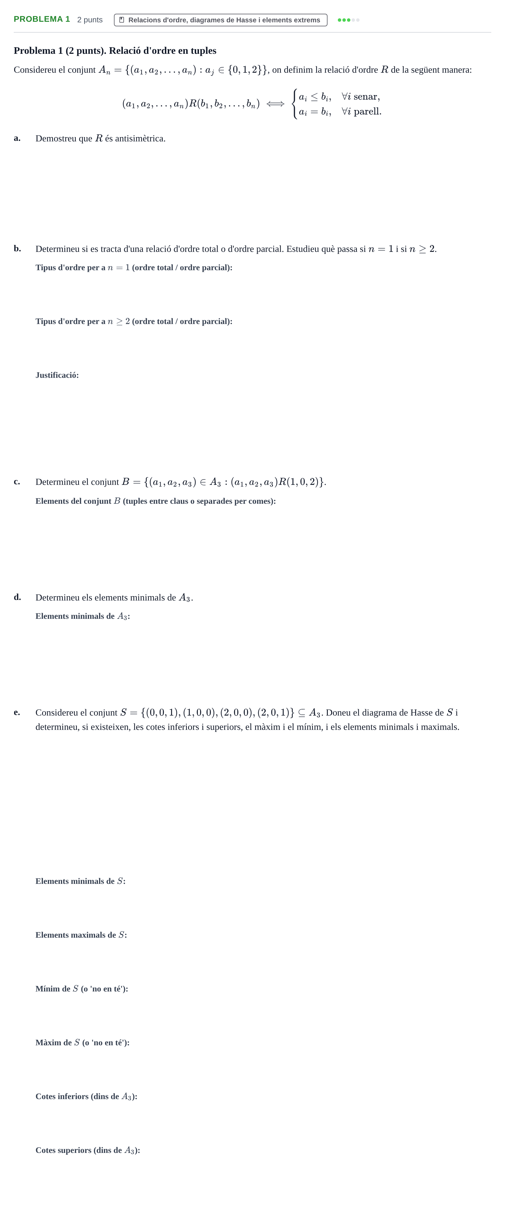 Enunciado: Problema 1 · Álgebra UDL 2015