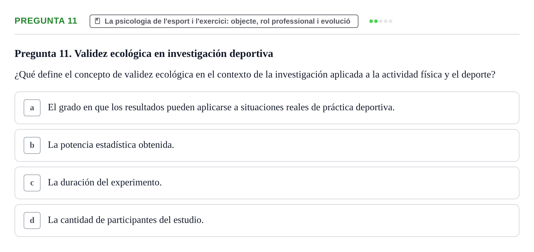 Enunciado: Pregunta 11