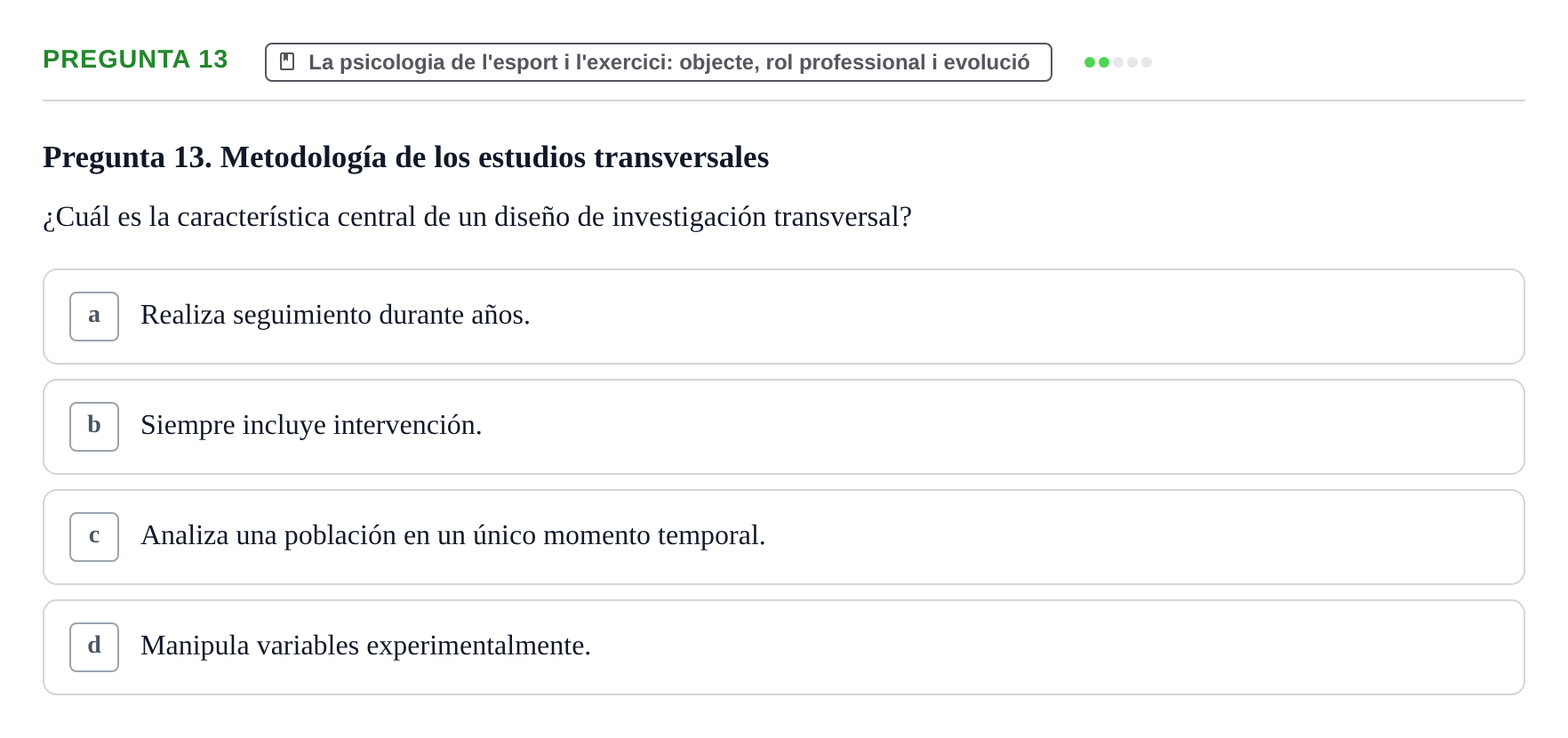 Enunciado: Pregunta 13