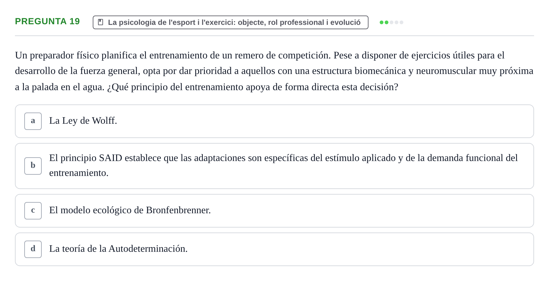 Enunciado: Pregunta 19