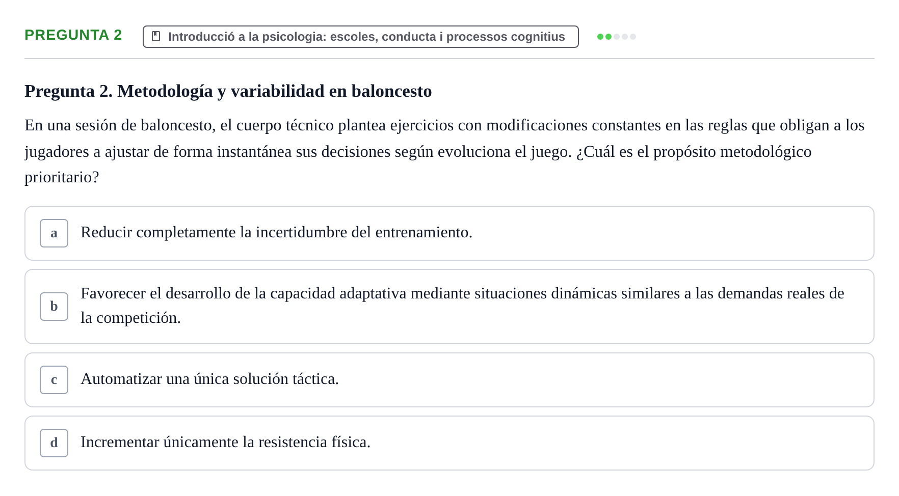 Enunciado: Pregunta 2