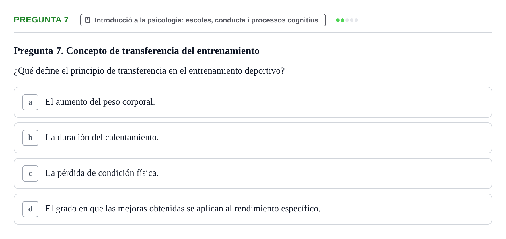 Enunciado: Pregunta 7