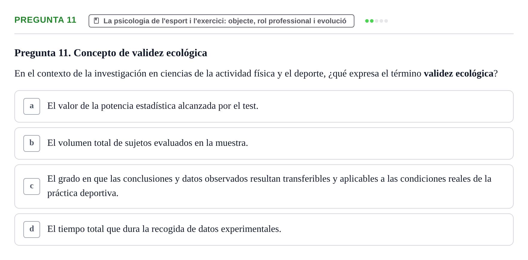 Enunciado: Pregunta 11