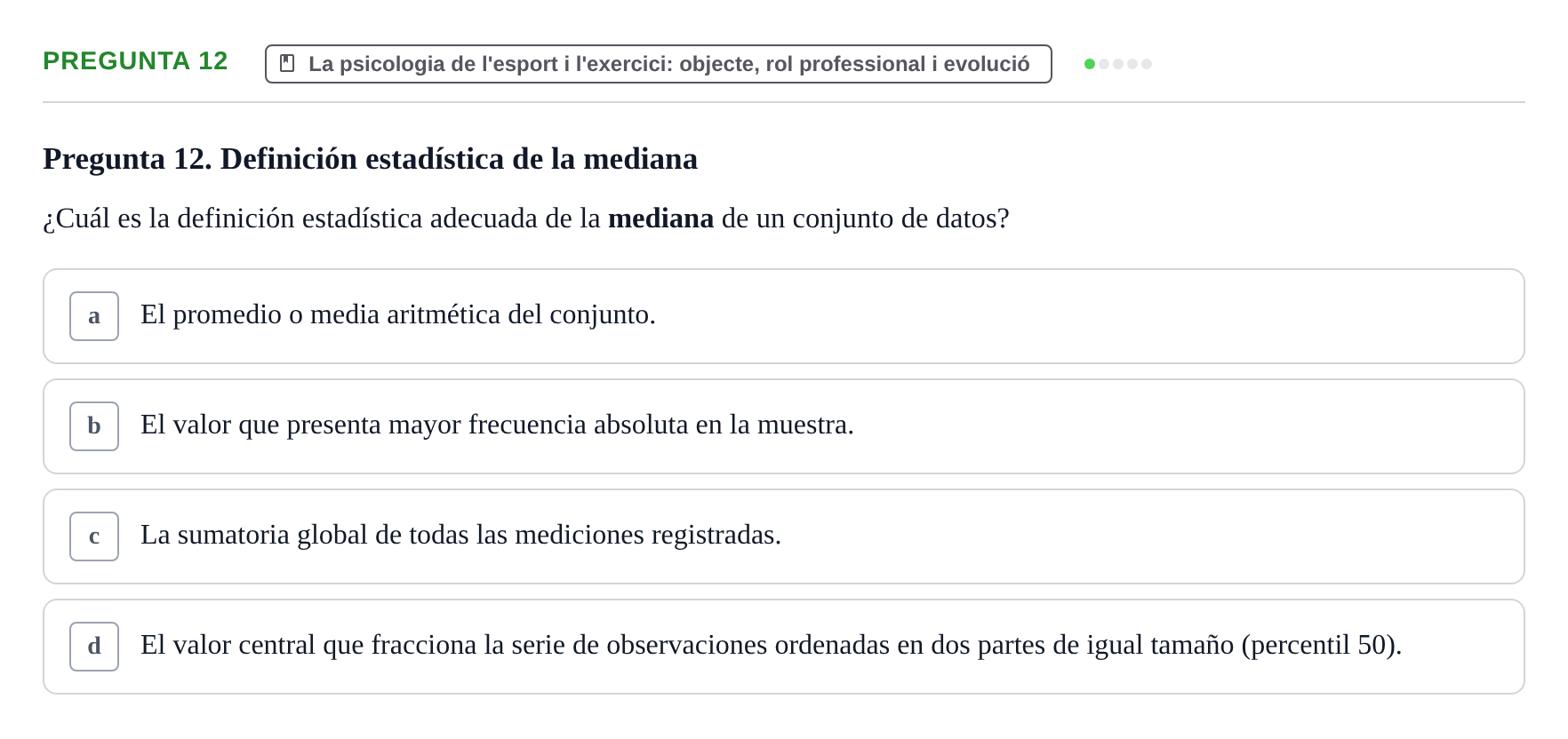 Enunciado: Pregunta 12