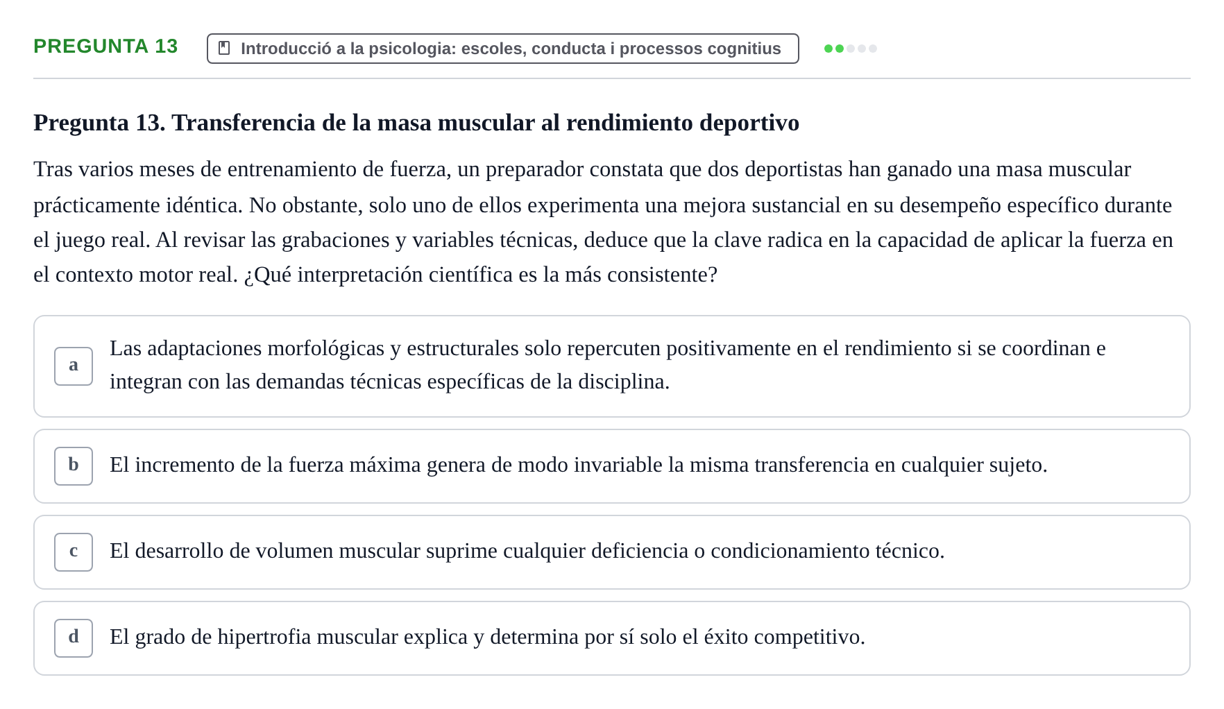 Enunciado: Pregunta 13