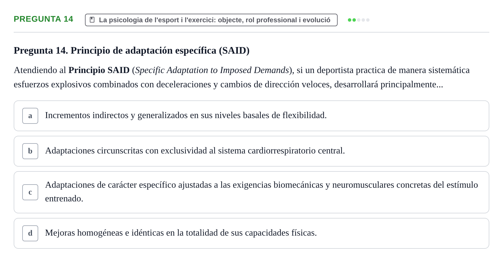 Enunciado: Pregunta 14