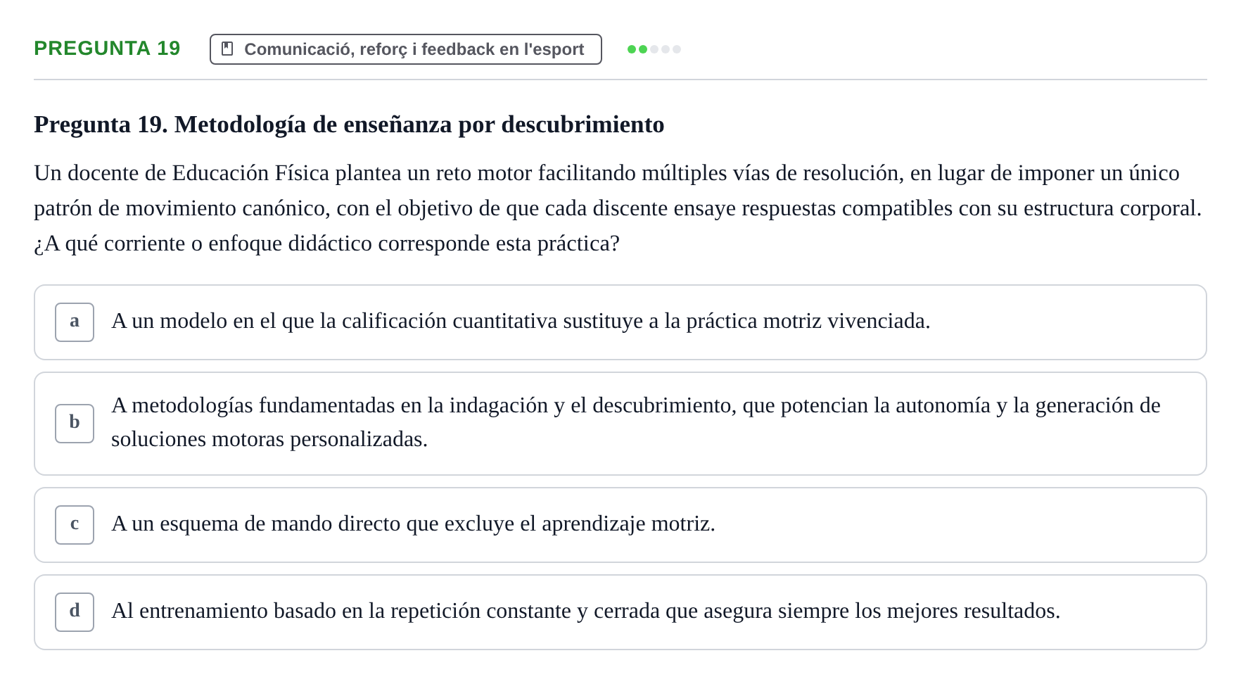 Enunciado: Pregunta 19