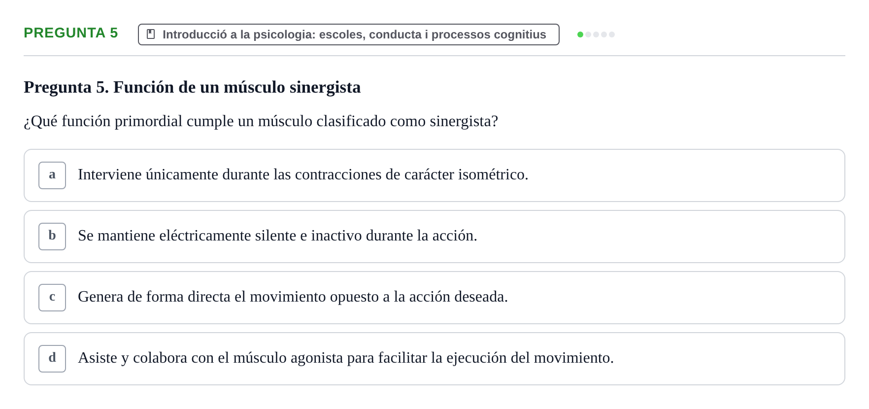 Enunciado: Pregunta 5