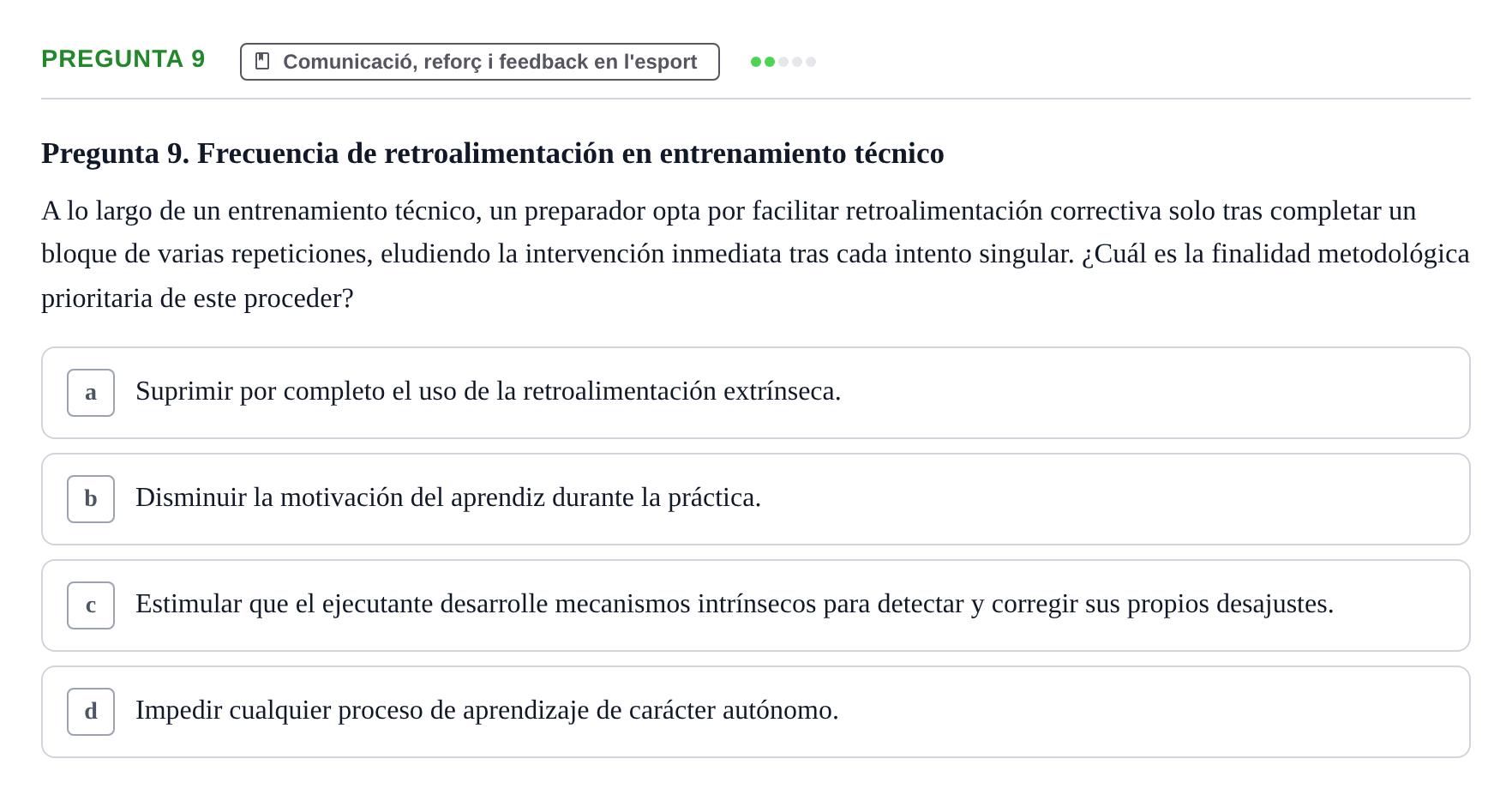 Enunciado: Pregunta 9