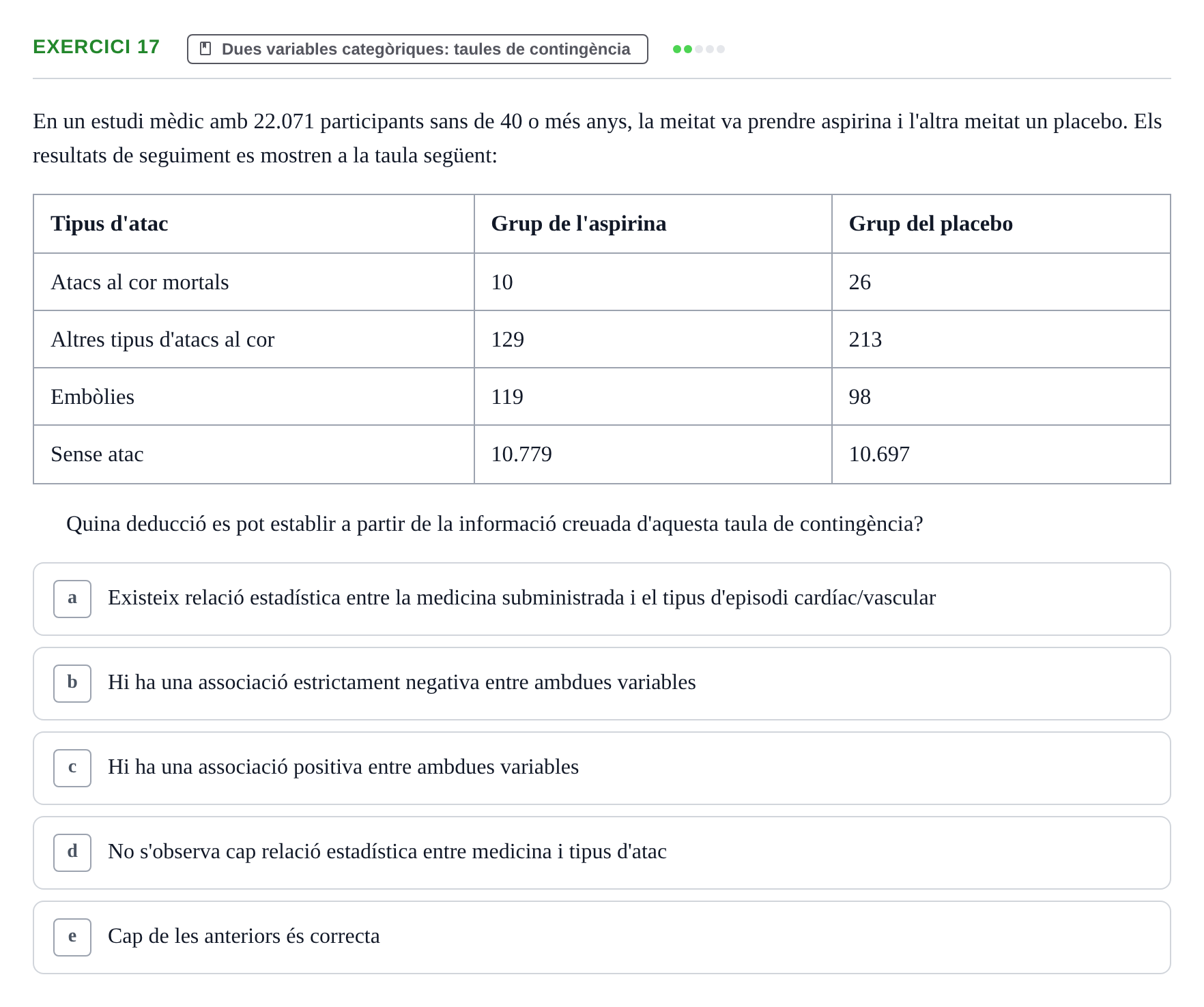Enunciado: Problema 17 · Anàlisi de Dades UPF Avaluació continuada: Test en classe 3 (Permutacions 1 a 5)