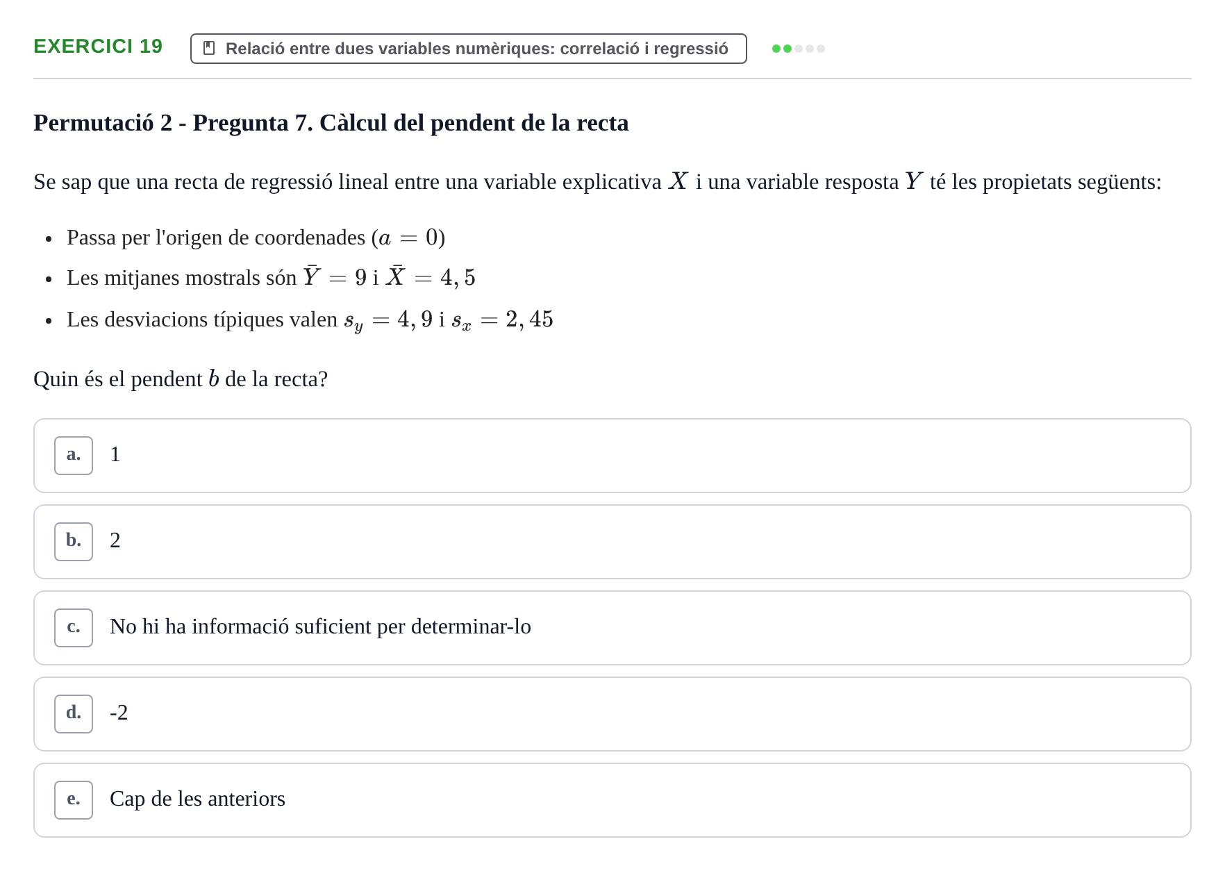 Enunciado: Problema 19 · Anàlisi de Dades UPF Avaluació continuada: Test en classe 3 (Permutacions 1 a 5)