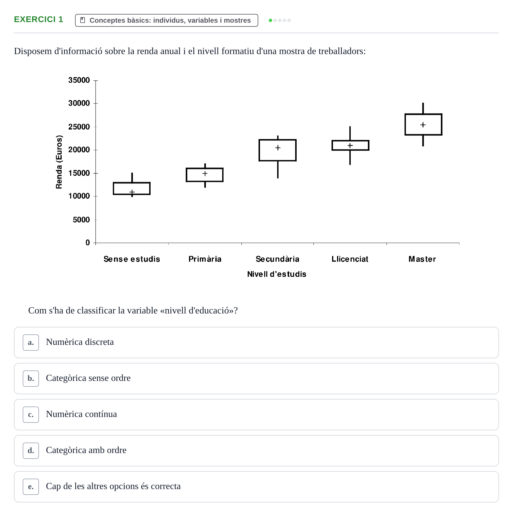 Enunciado: Problema 1 · Anàlisi de Dades UPF Avaluació continuada: Test en classe 3 (Permutacions 1 a 5)