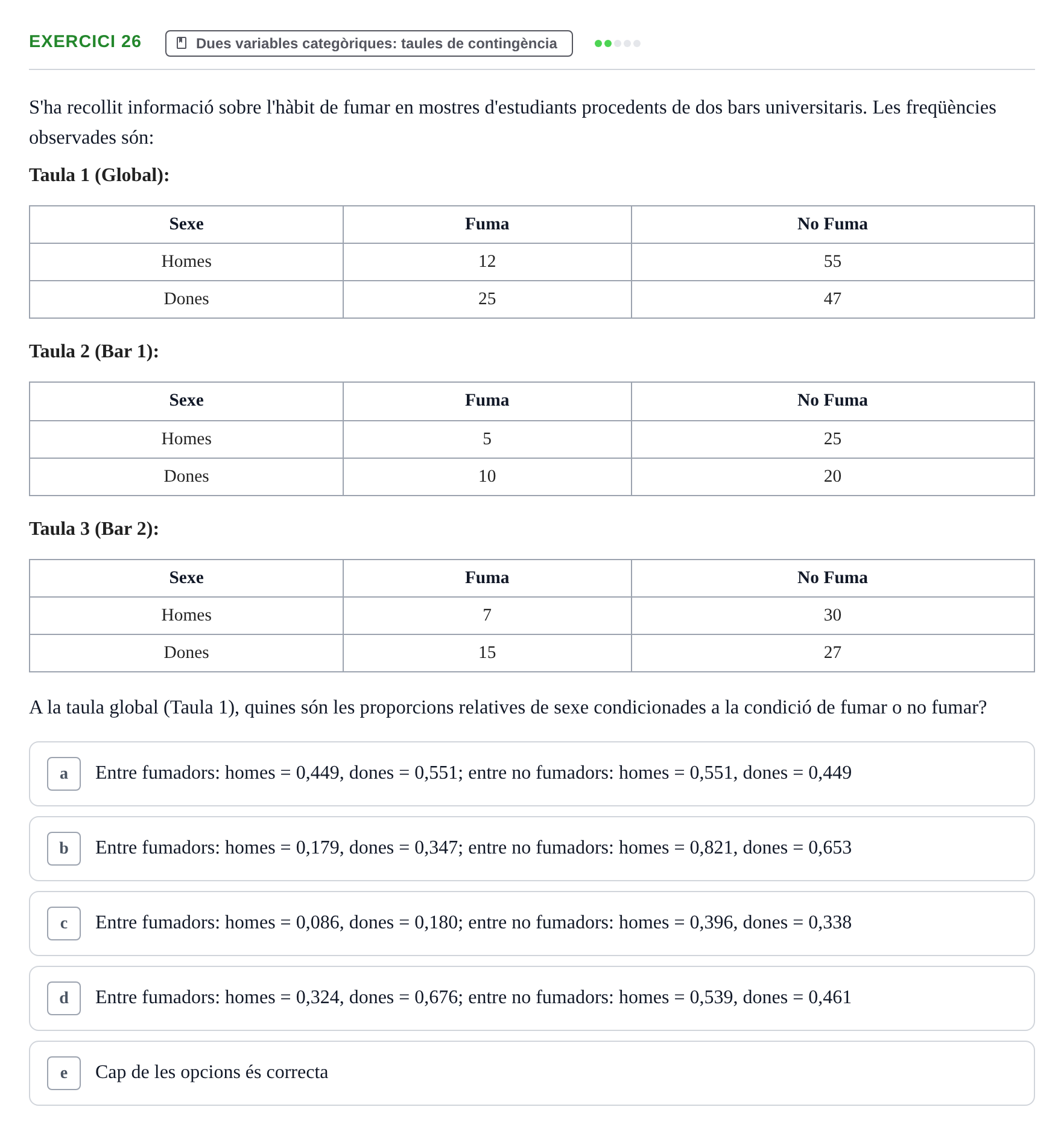 Enunciado: Problema 26 · Anàlisi de Dades UPF Avaluació continuada: Test en classe 3 (Permutacions 1 a 5)