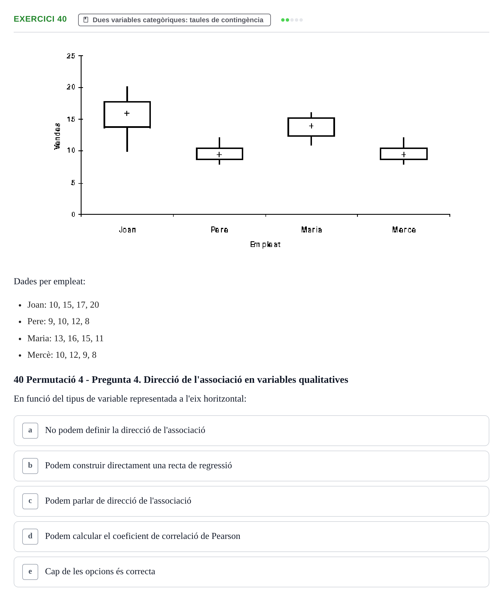 Enunciado: Problema 40 · Anàlisi de Dades UPF Avaluació continuada: Test en classe 3 (Permutacions 1 a 5)