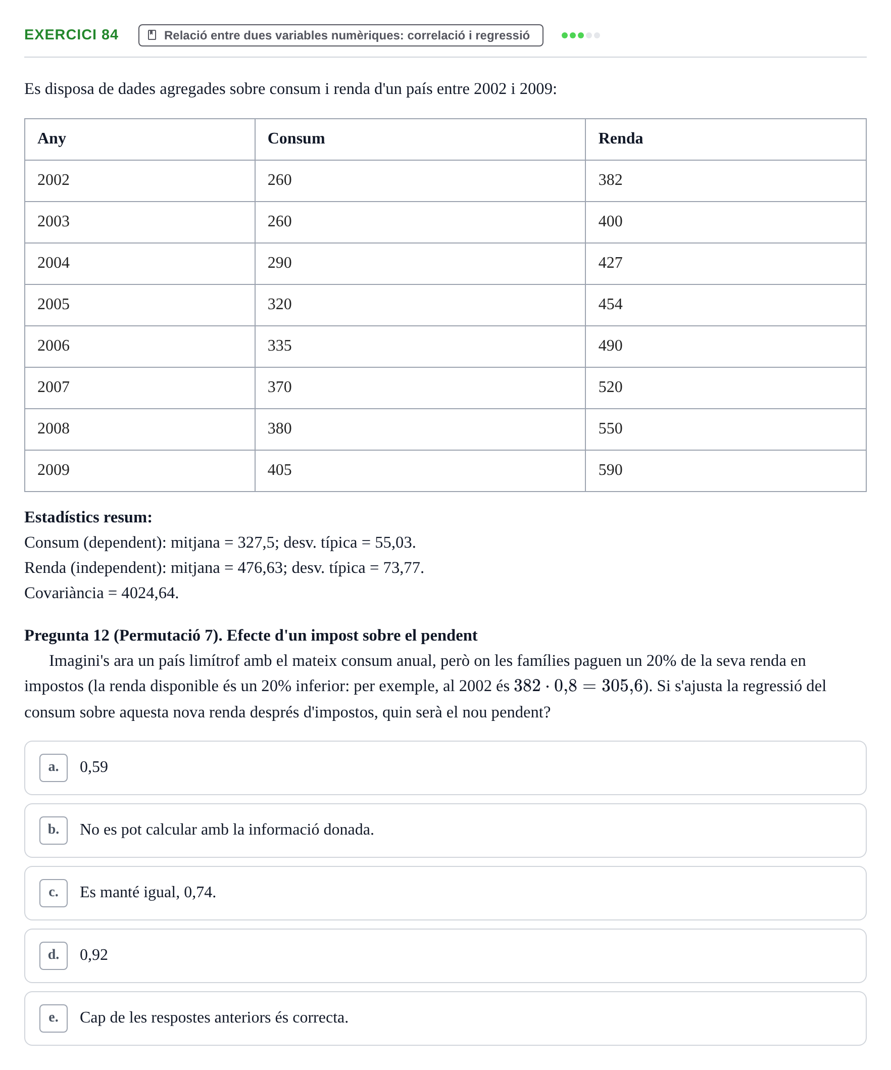 Enunciado: Problema 84 · Anàlisi de Dades UPF Avaluació continuada: Test en classe 3 (Permutacions 1 a 5)