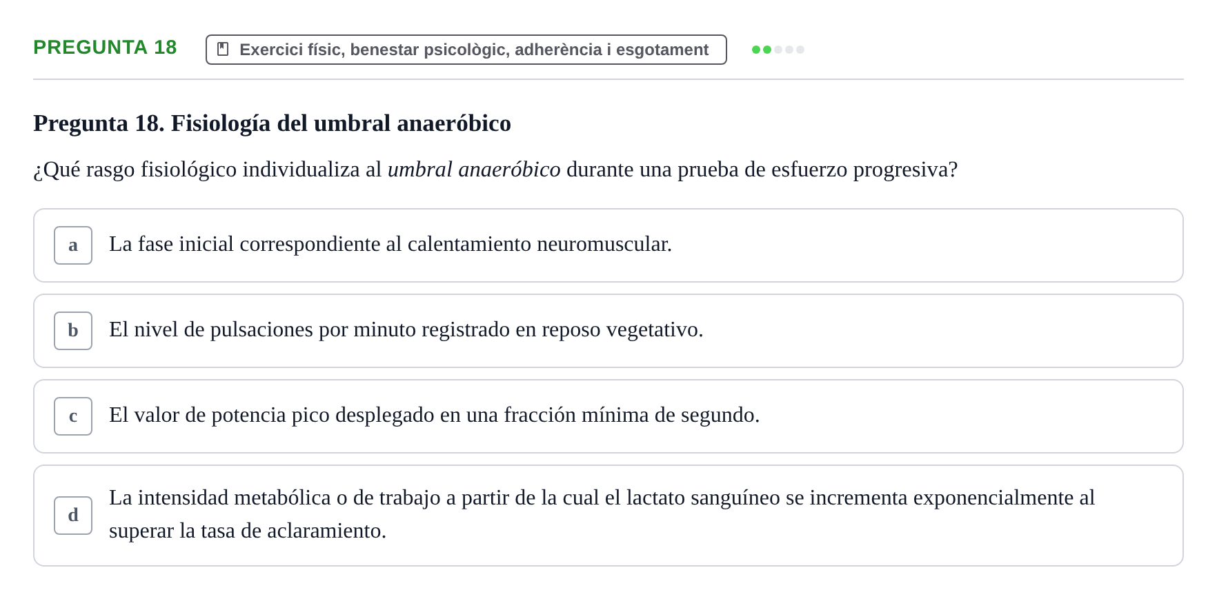 Enunciado: Pregunta 18