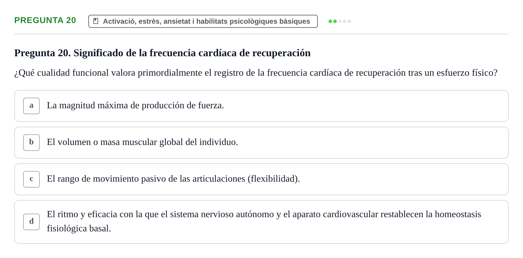 Enunciado: Pregunta 20